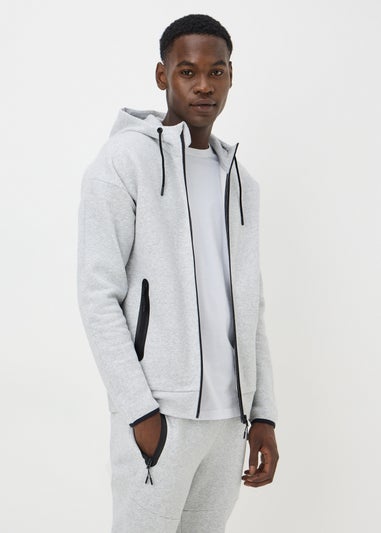 Souluxe Grey Zip Up Hoodie