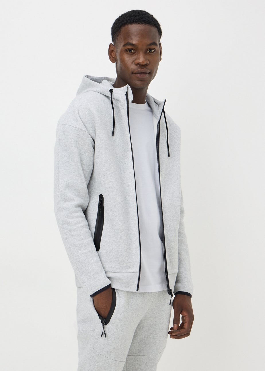 Souluxe Grey Zip Up Hoodie