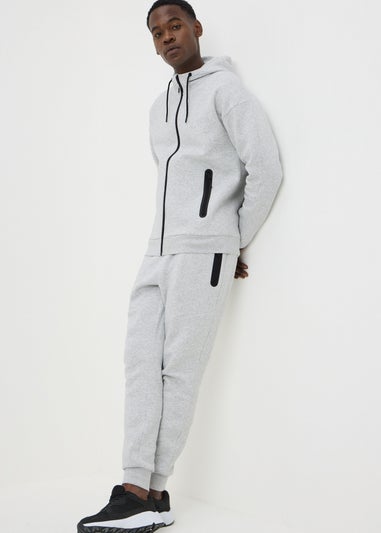 Souluxe Grey Zip Up Hoodie