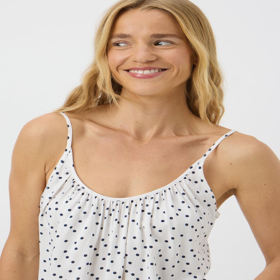 Black Polka Dot Cami Top