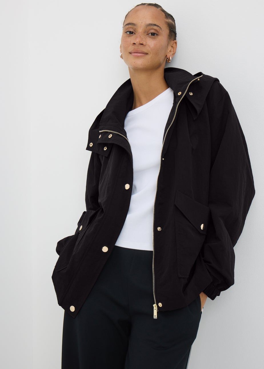Black Short Anorak