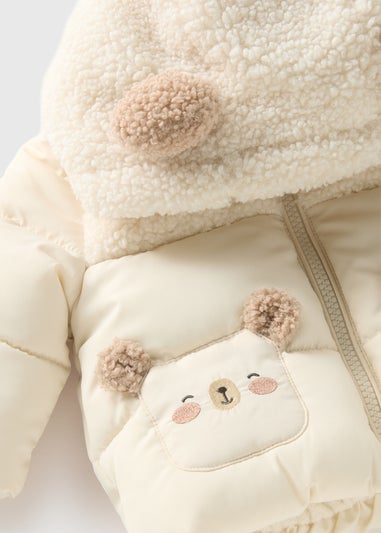 Baby Cream Bear Padded Jacket (Newborn-23mths)