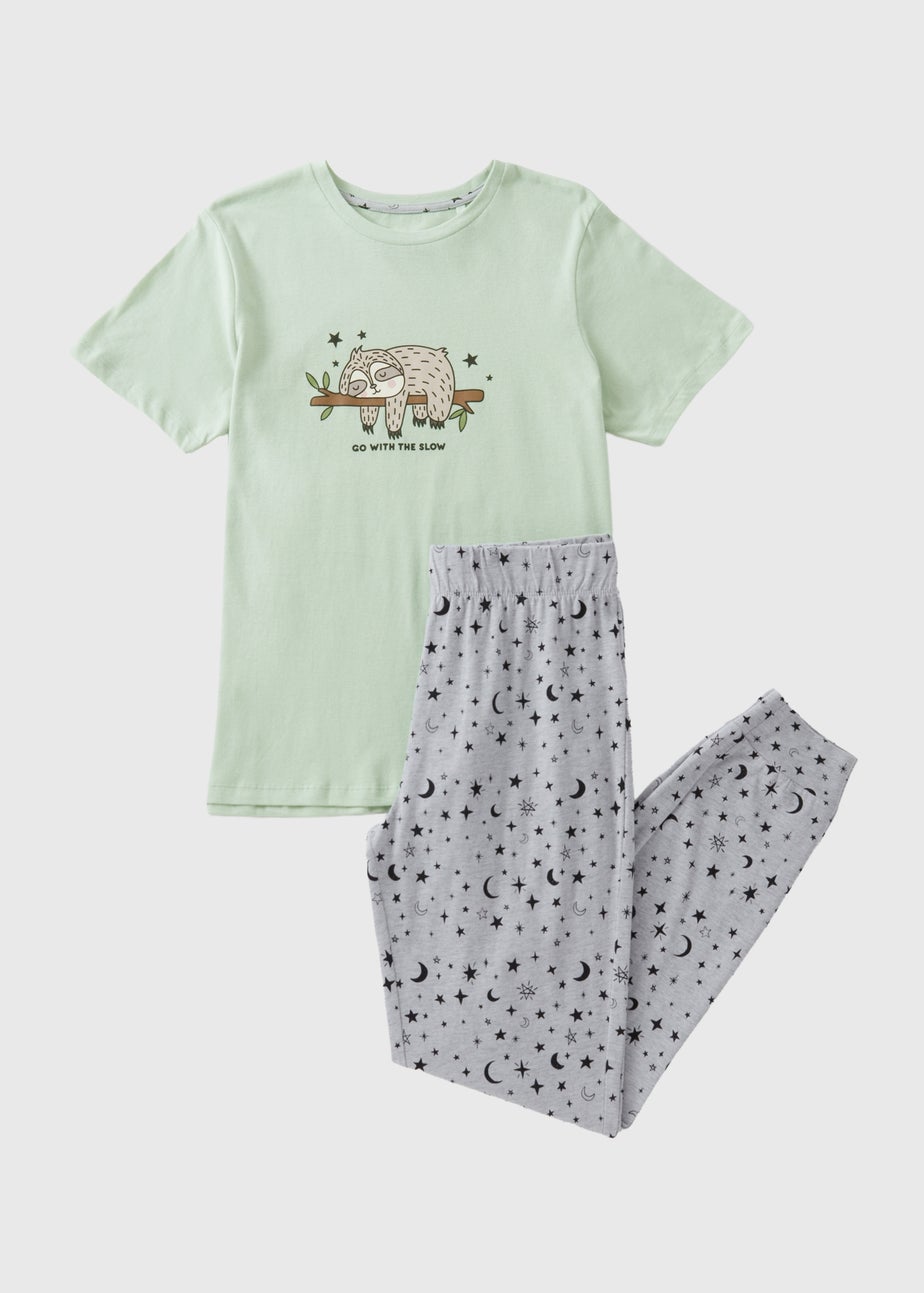 Green Sloth Pyjama Set