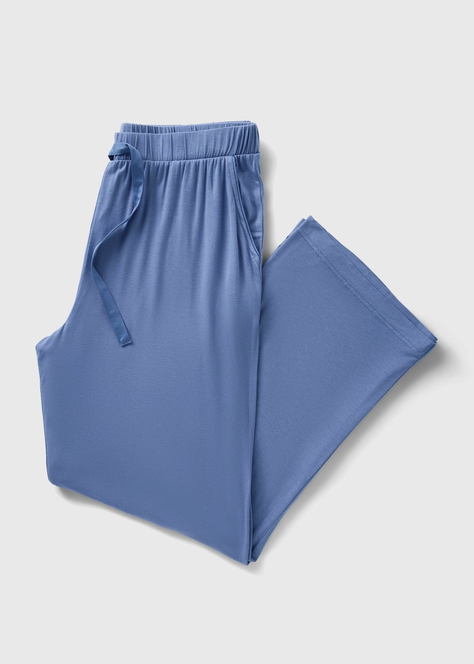 Blue Wide Leg Pyjama Bottoms