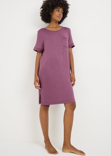 Plum Lace Detail Nightie