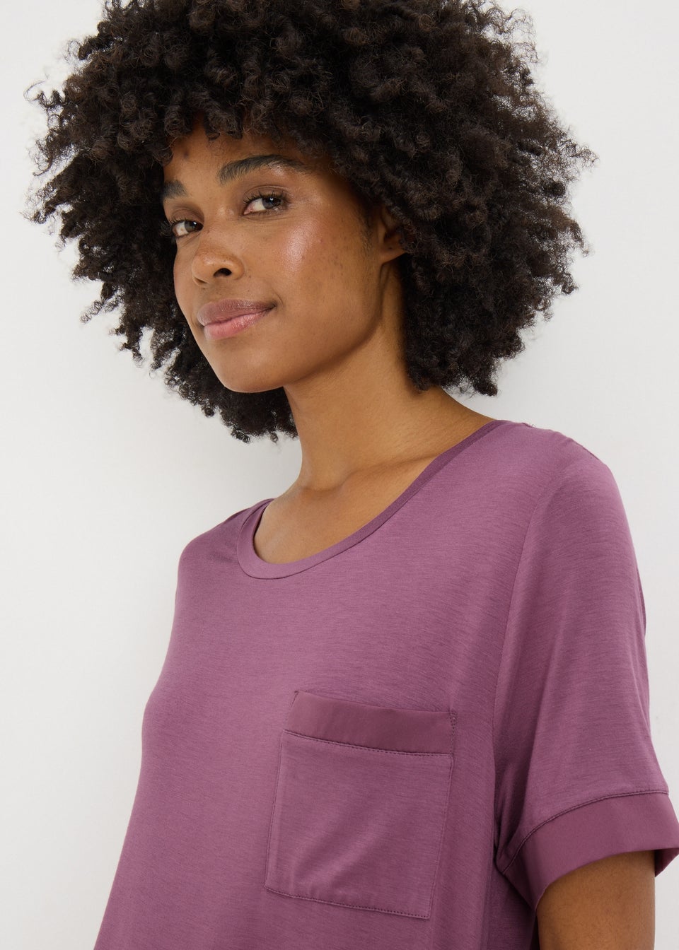 Plum Lace Detail Nightie