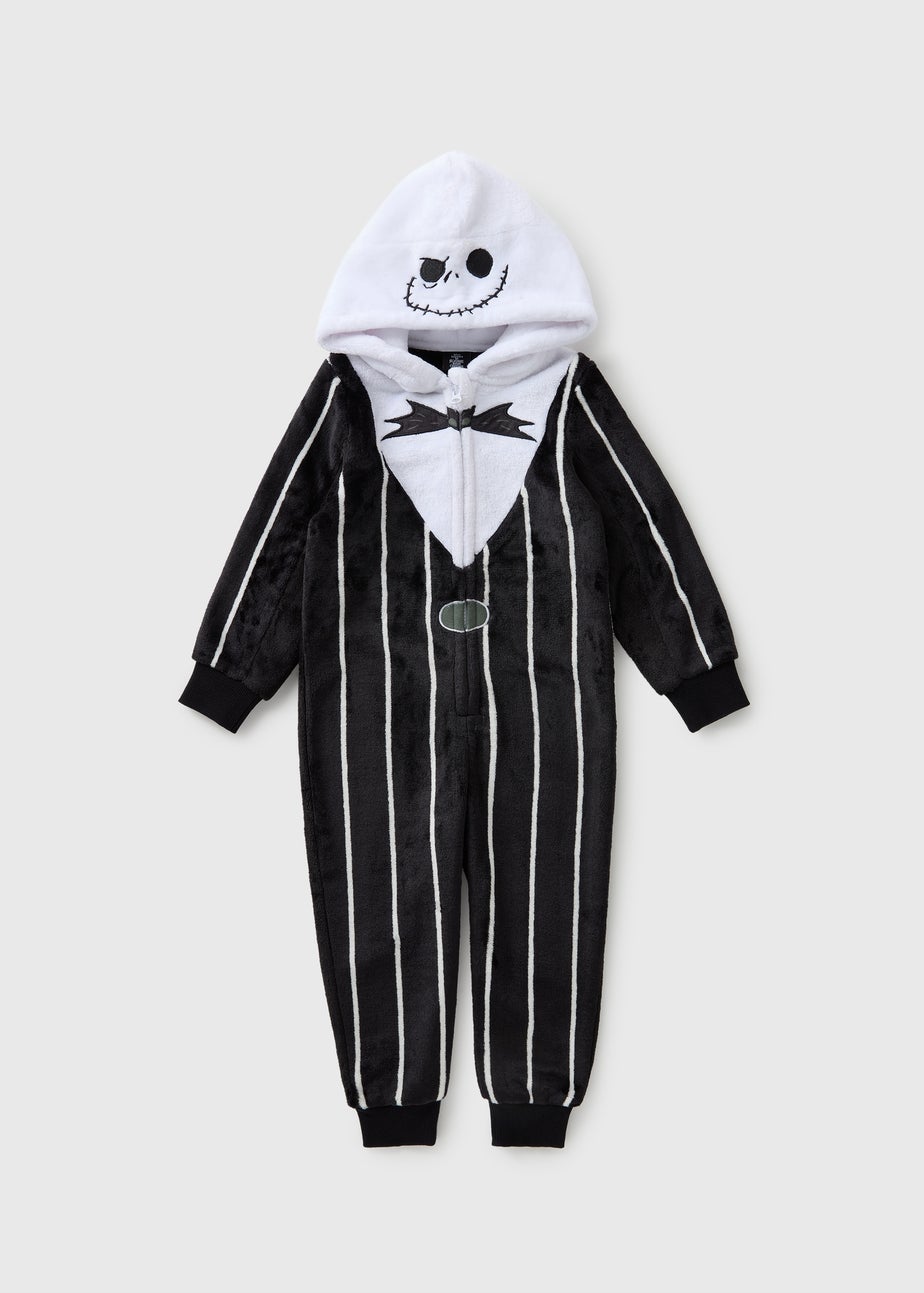 Boys Black Jack Skellington Onesie (1-7yrs)