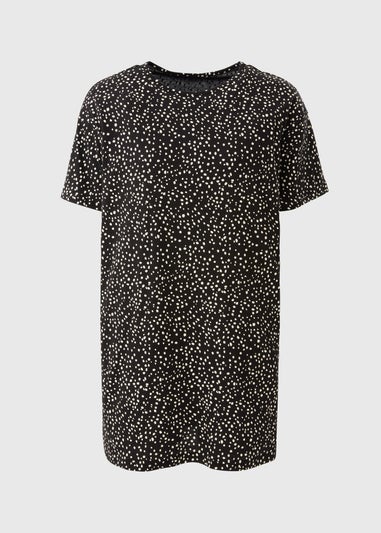 Black Spot Print Nightie