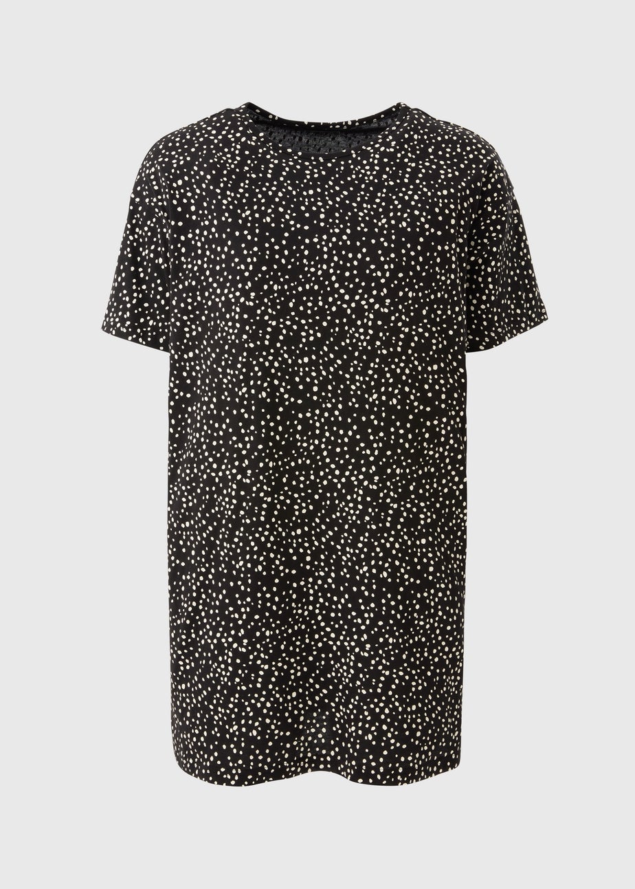 Black Spot Print Nightie