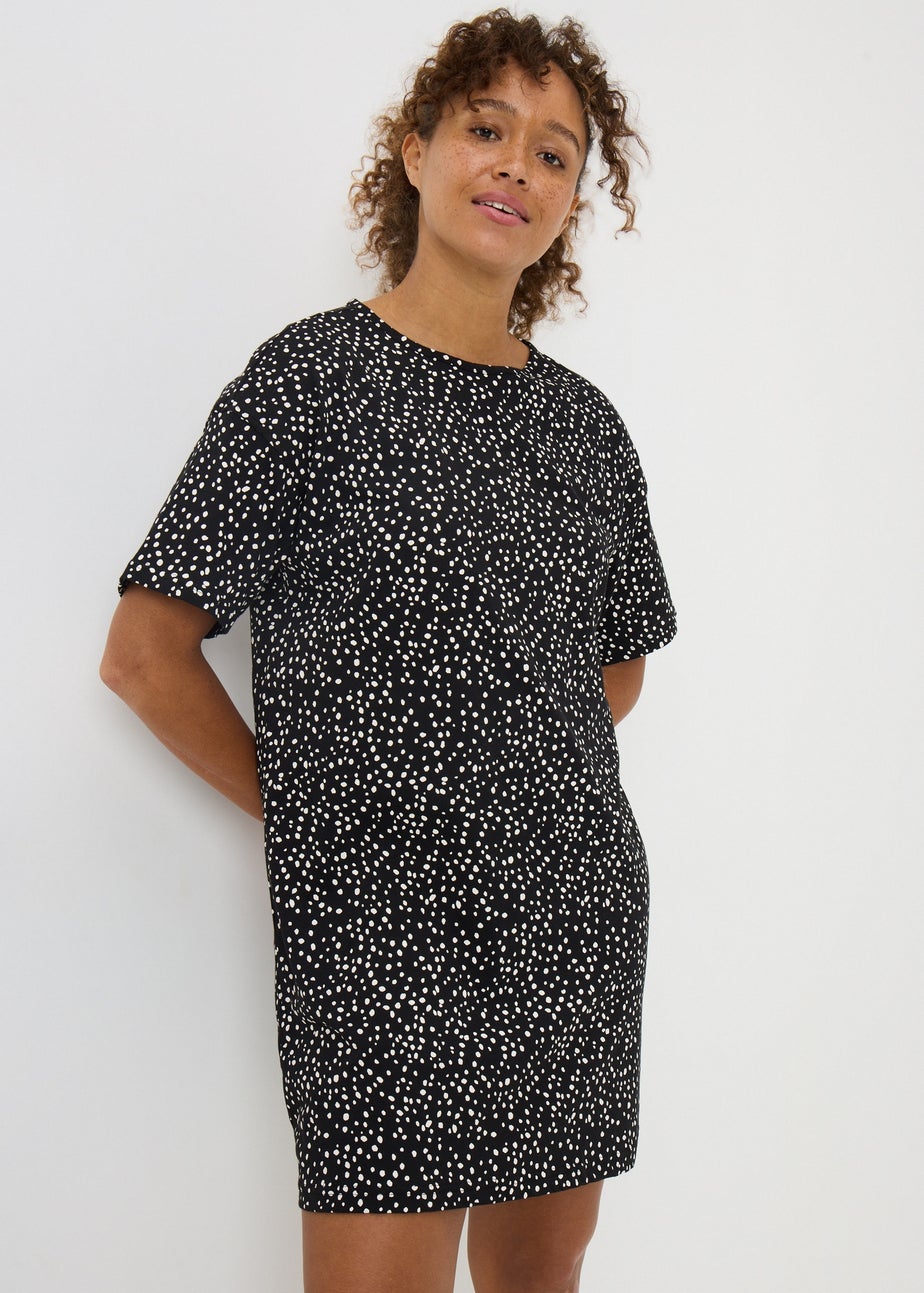 Black Spot Print Nightie