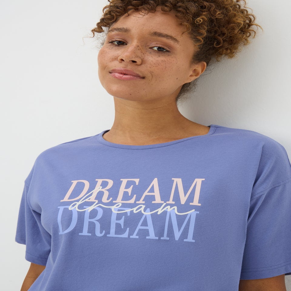 Blue Dream Slogan Nightie