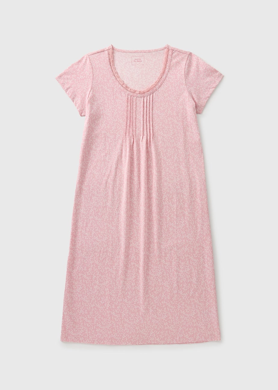 Pink Leaf Lace Nightie