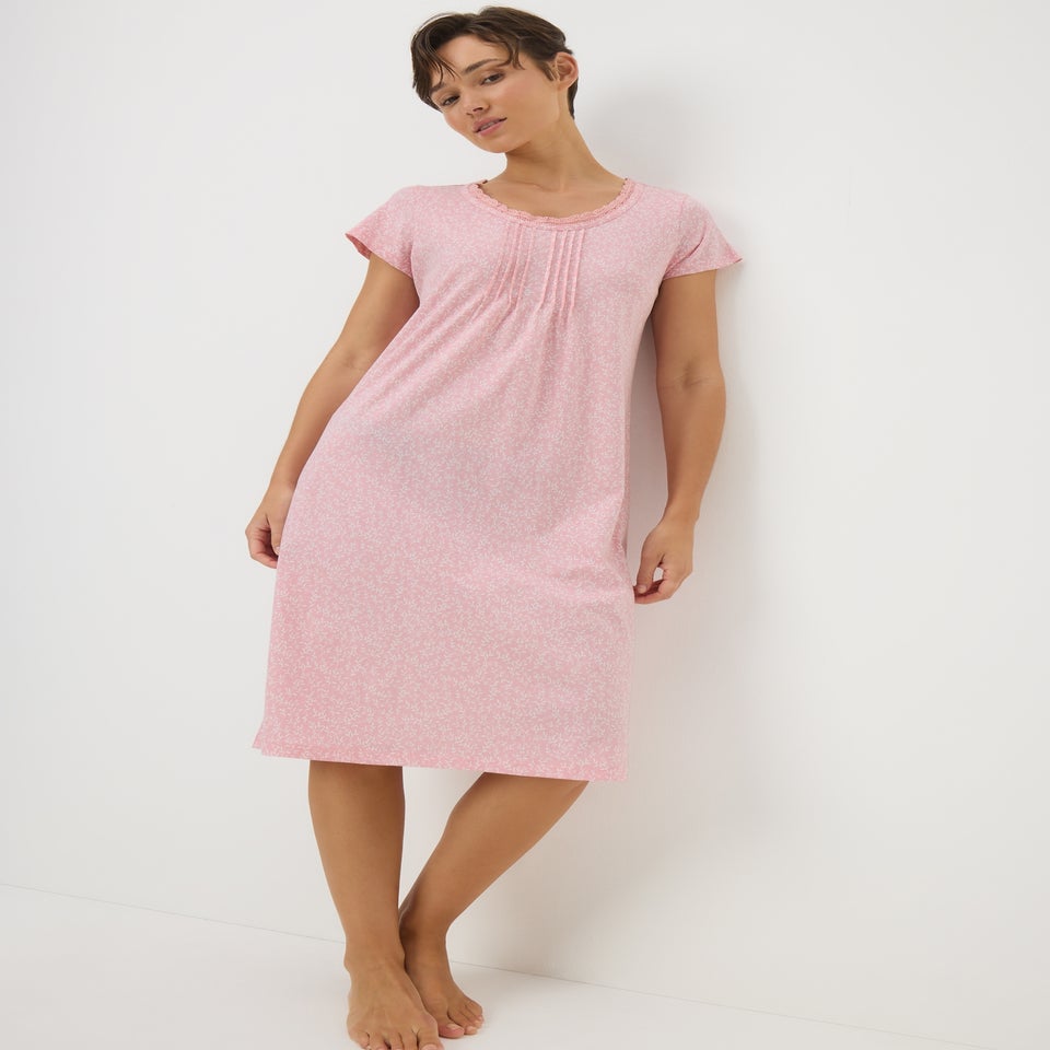 Pink Leaf Lace Nightie