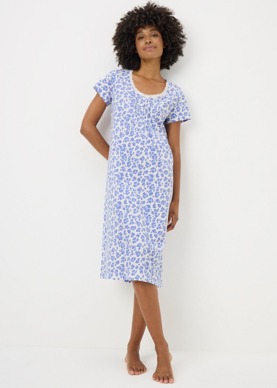 Blue Lace Floral Nightie