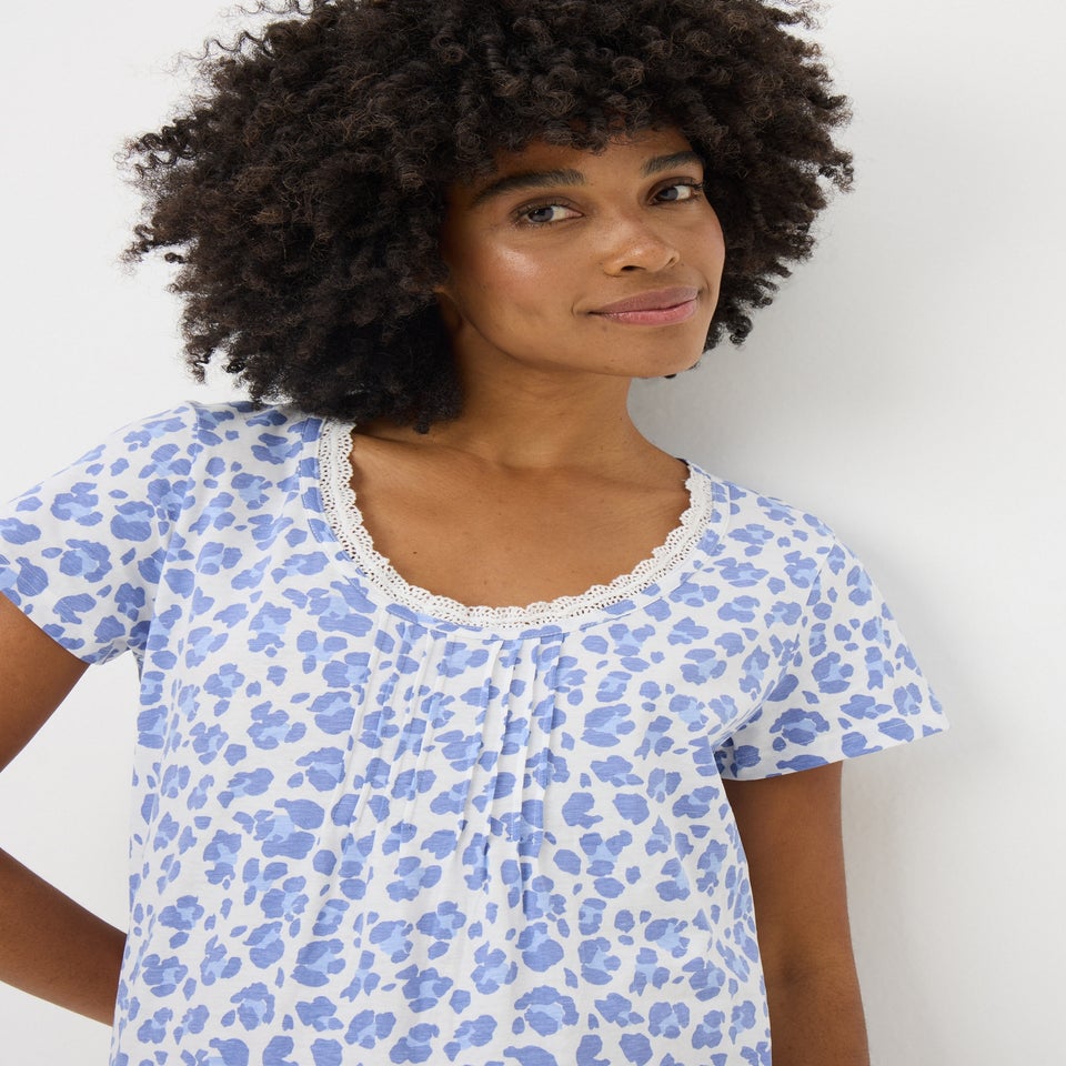 Blue Lace Floral Nightie