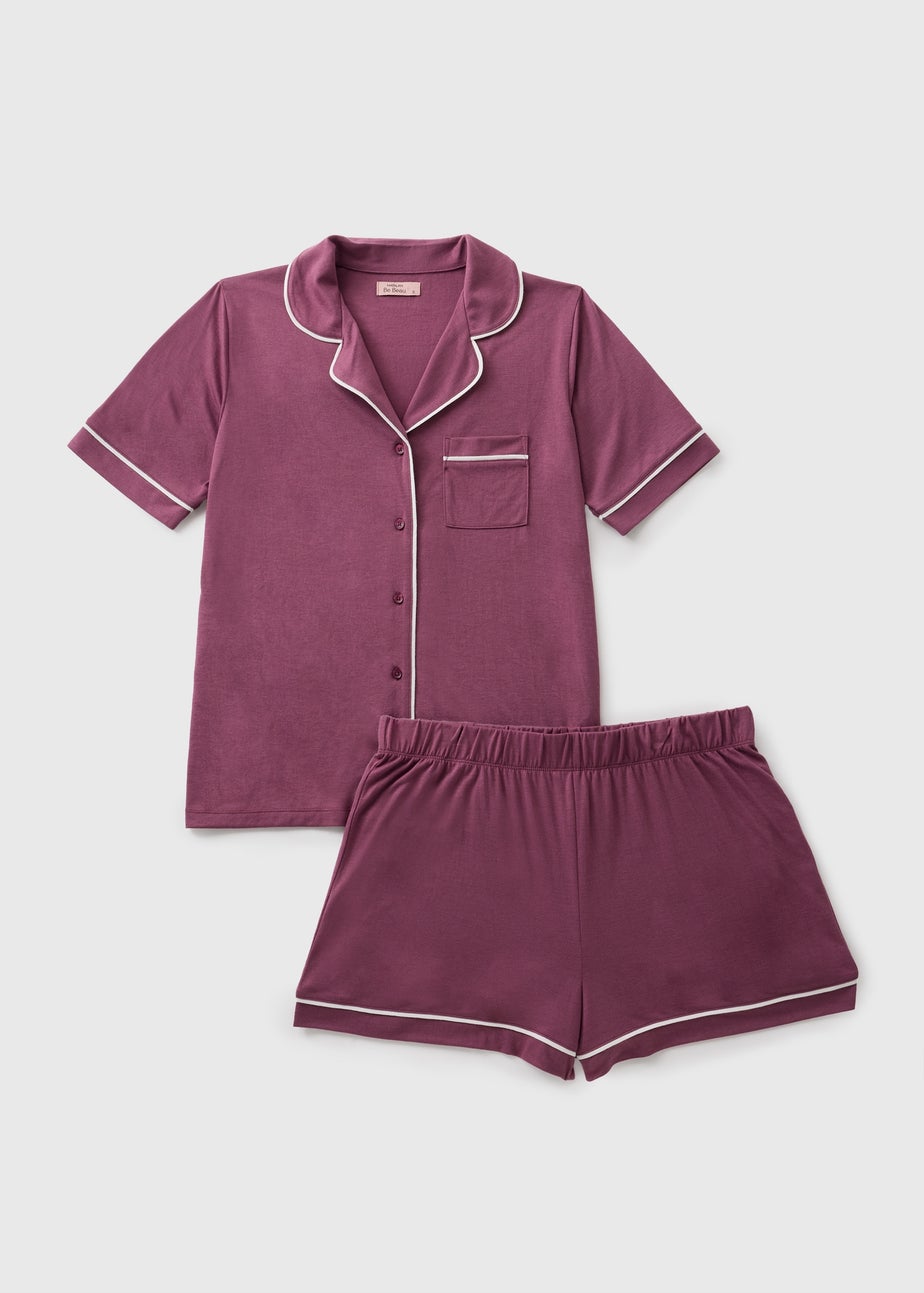 Purple Traditional Short Pyjama Set