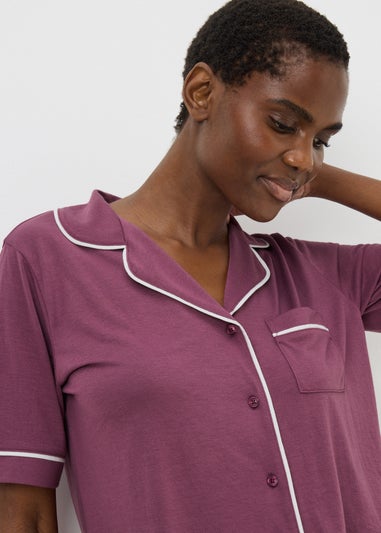 Purple Traditional Short Pyjama Set