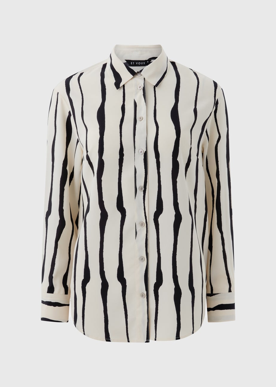 Et Vous Black Stripe Shirt