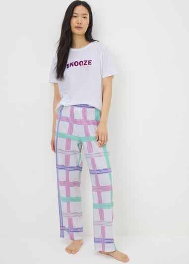 White Check Snooze Pyjama Set