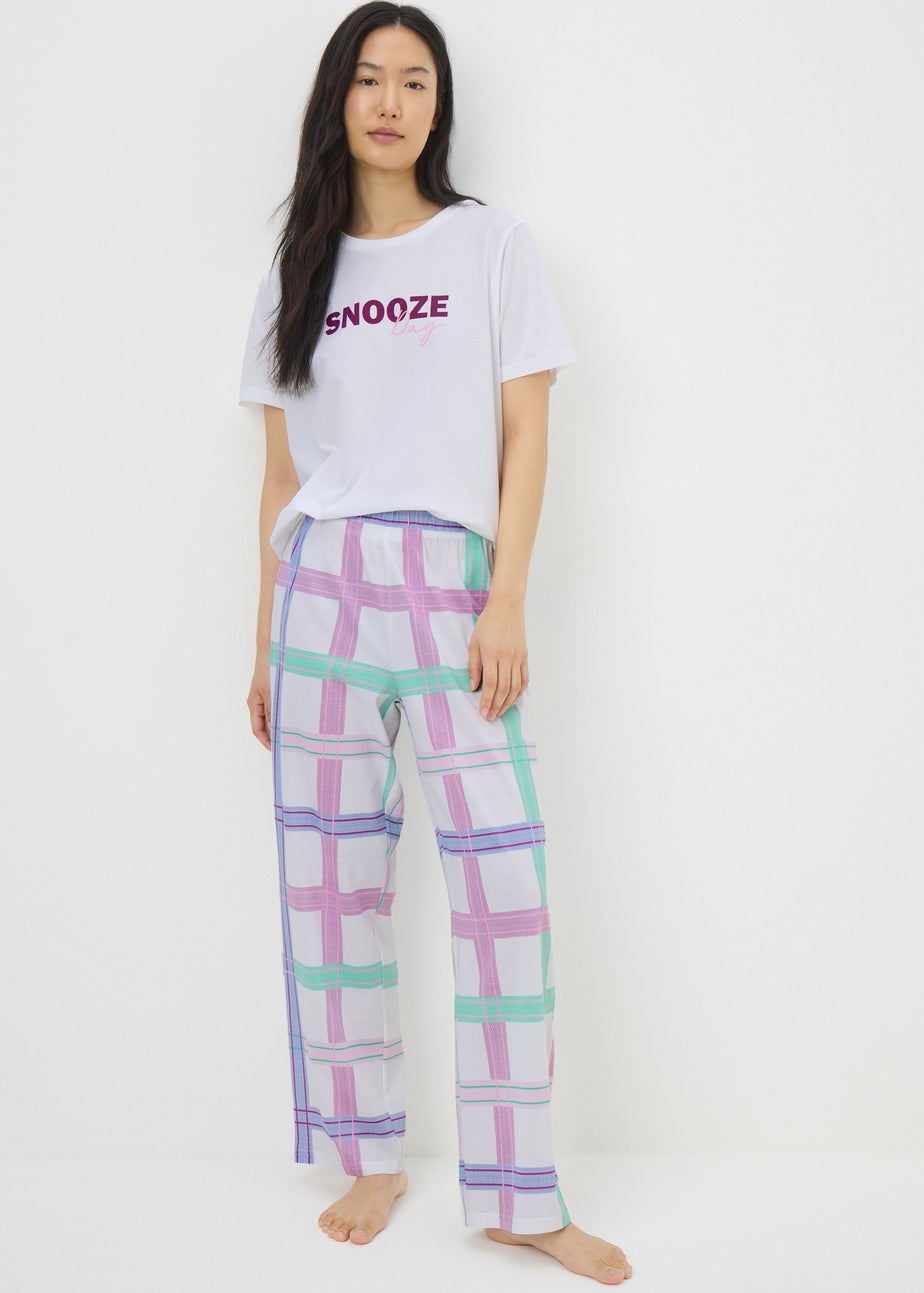 White Check Snooze Pyjama Set
