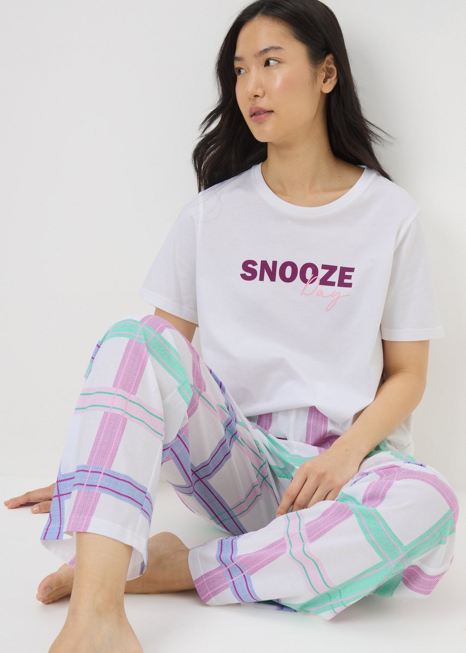White Check Snooze Pyjama Set