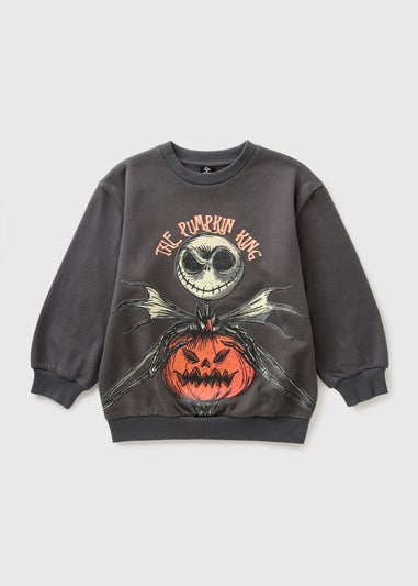 Boys Grey Jack Skellington Sweatshirt (1-13yrs)