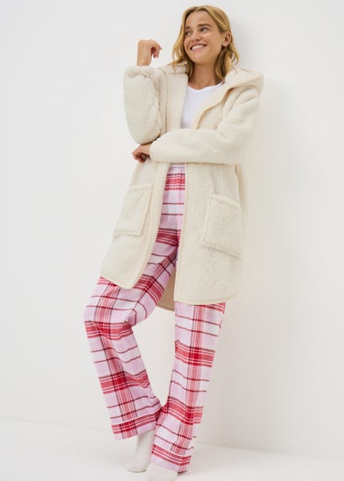 Cream Fleece Cardigan