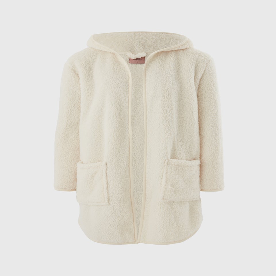 Cream Fleece Cardigan