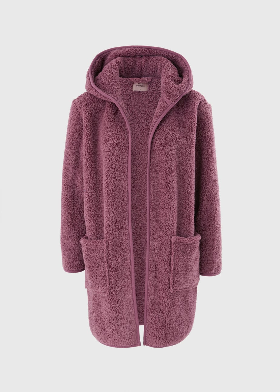 Plum Fleece Cardigan