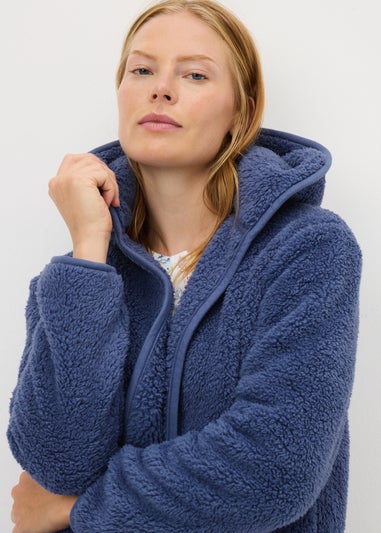 Blue Fleece Cardigan