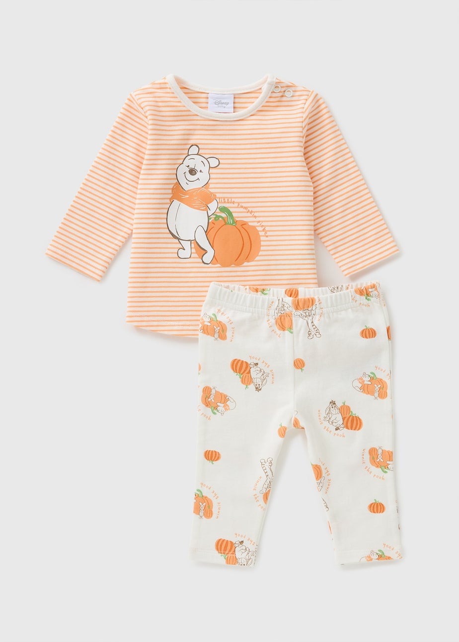 Baby Cream Winnie The Pooh T-Shirt & Legging Set (Newborn-18mths)