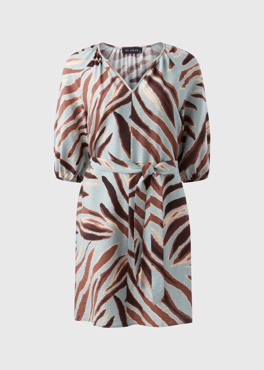 Et Vous Blue Zebra Mini Dress