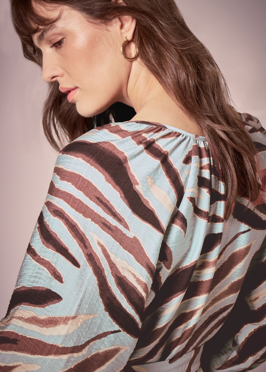 Et Vous Blue Zebra Mini Dress