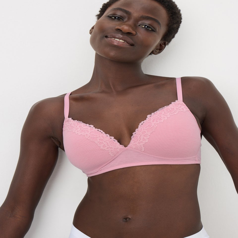 2 Pack Pink & White Bralettes