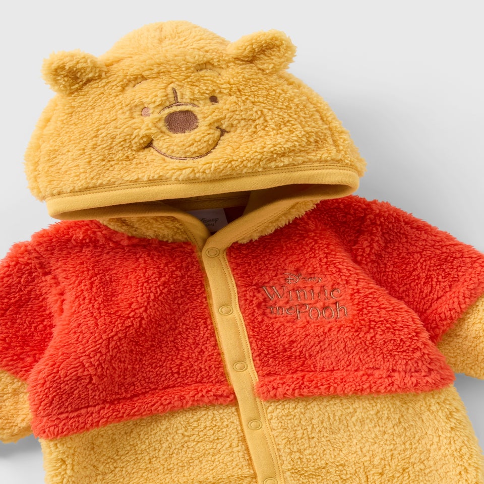 Yellow Winnie The Pooh Pramsuit (Neworn-18mths)