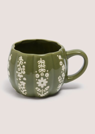 Green Hello Autumn Foliage Mug