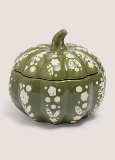 Green Pumpkin Small Lidded Dish
