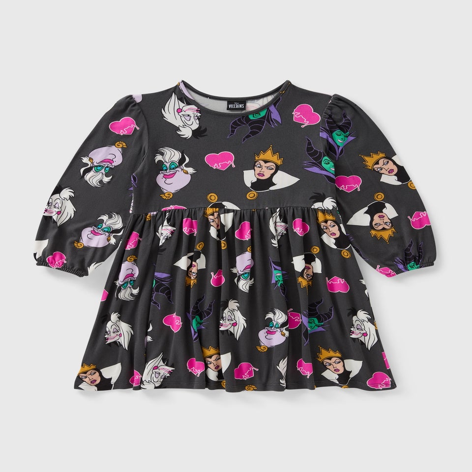 Girls Disney Grey Villains Dress