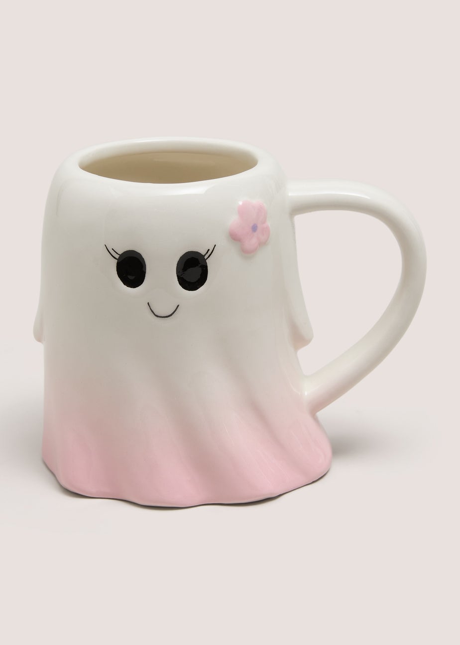 Pink Flower Ghost Mug