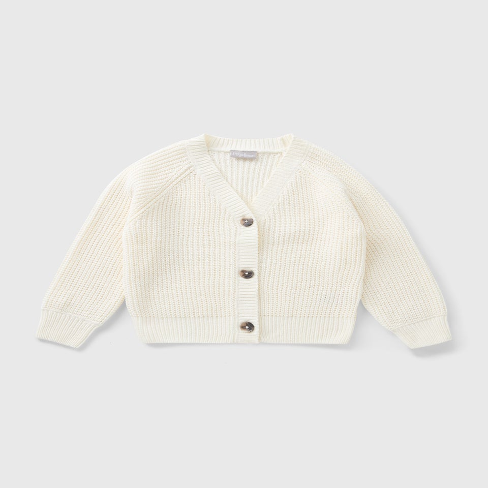Girls Cream Knitted Cardigan (7-15yrs)