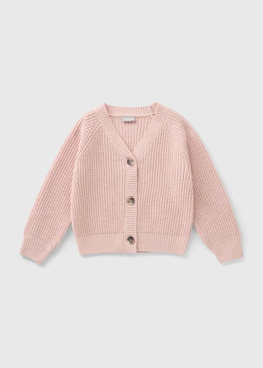 Girls Pink Knitted Cardigan (7-15yrs)