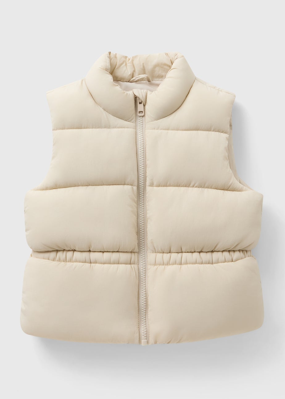 Girls Cream Cropped Gilet (7-15yrs)