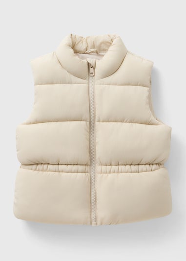 Girls Cream Cropped Gilet (7-15yrs)