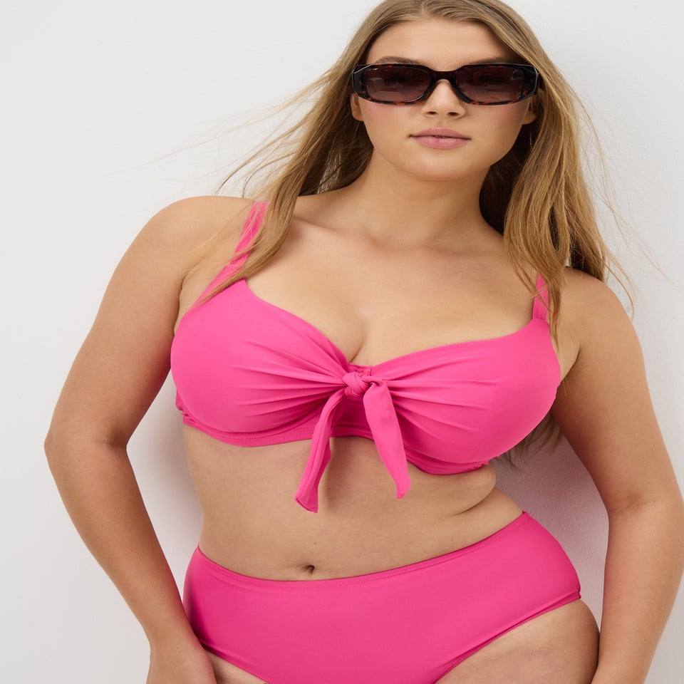 DD+ Pink Bow Bikini Top