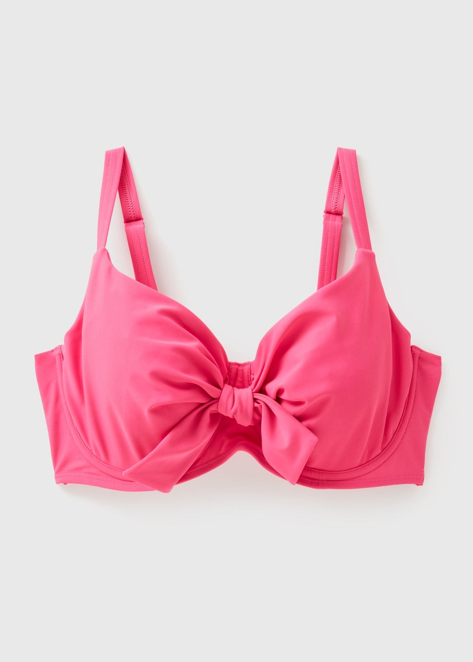 DD+ Pink Bow Bikini Top