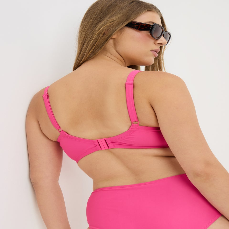 DD+ Pink Bow Bikini Top