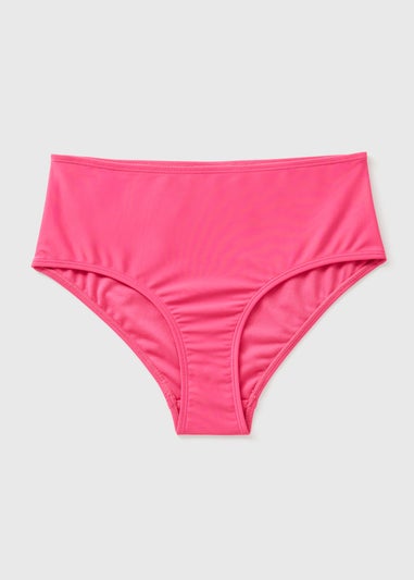DD+ Pink High Waisted Bikini Bottoms