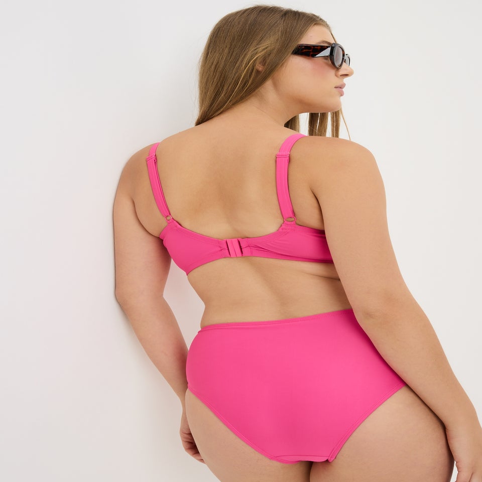DD+ Pink High Waisted Bikini Bottoms