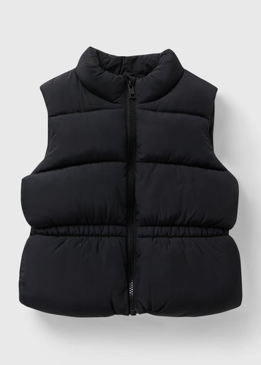 Girls Black Cropped Gilet (7-15yrs)