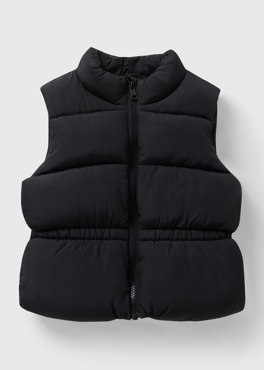 Girls Black Cropped Gilet (7-15yrs)